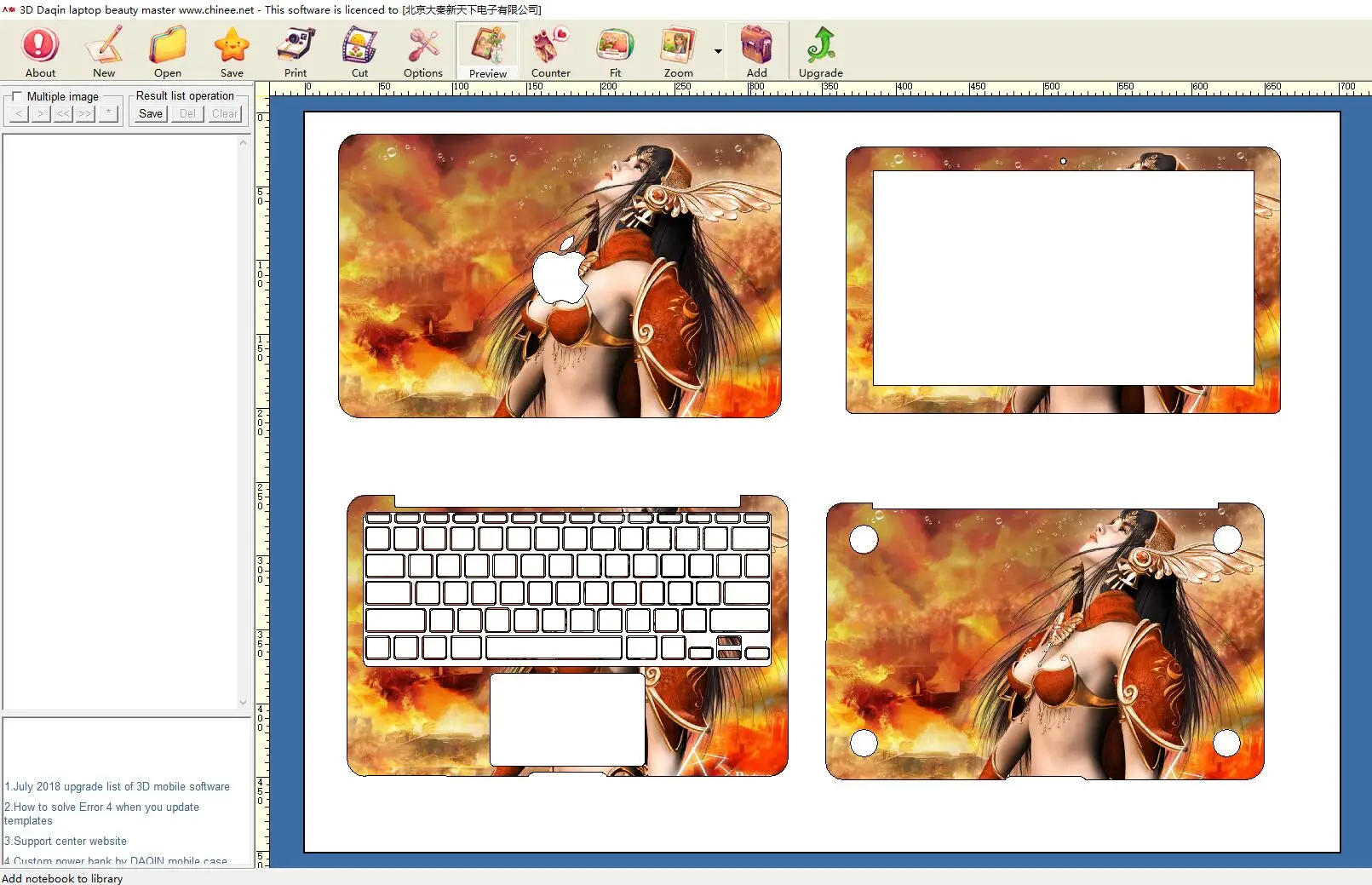 Laptop Stickers Cutting Machine Custom Mobile Skin Design Plotter