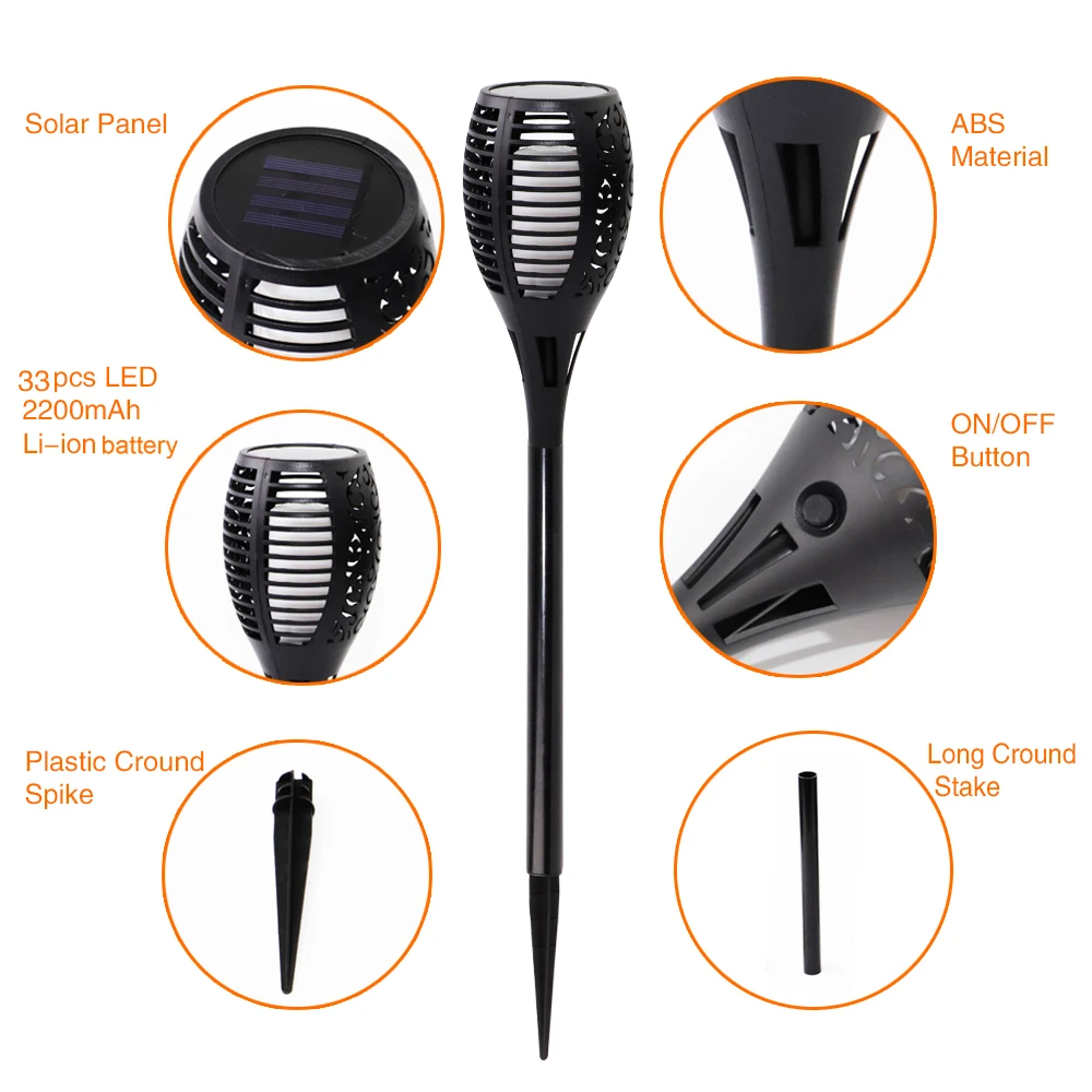 Светодиодная лампа с эффектом пламени водонепроницаемый фонарь для газона танцев мерцания уличное украшение сада дорожек ландшафтное