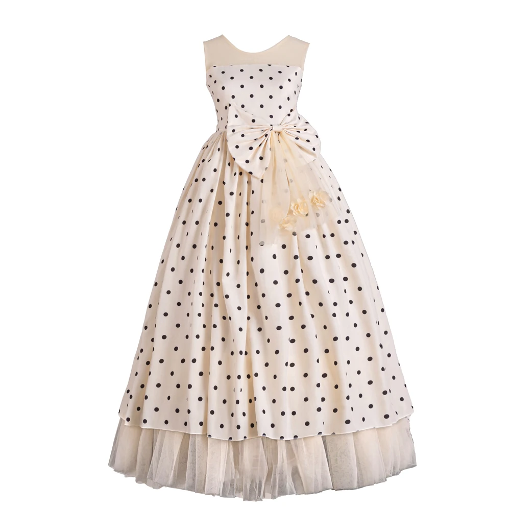 formal dresses for 18 year olds Western Style Children's Polka Dot Princess Kid Prom Elegant Big Girl Dresses Years Old Blue Kid Prom Dresses pink outfit