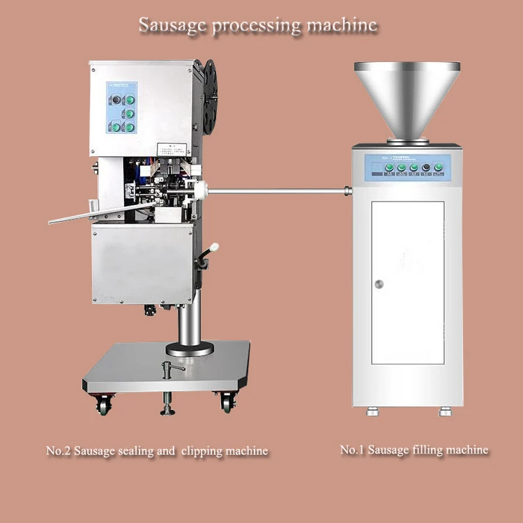 Industrial automatic sausage filling and clipping machine