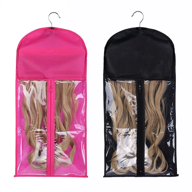 Custom Non Woven Fabric Wig Extension Bag Hair Garment Packing Cover