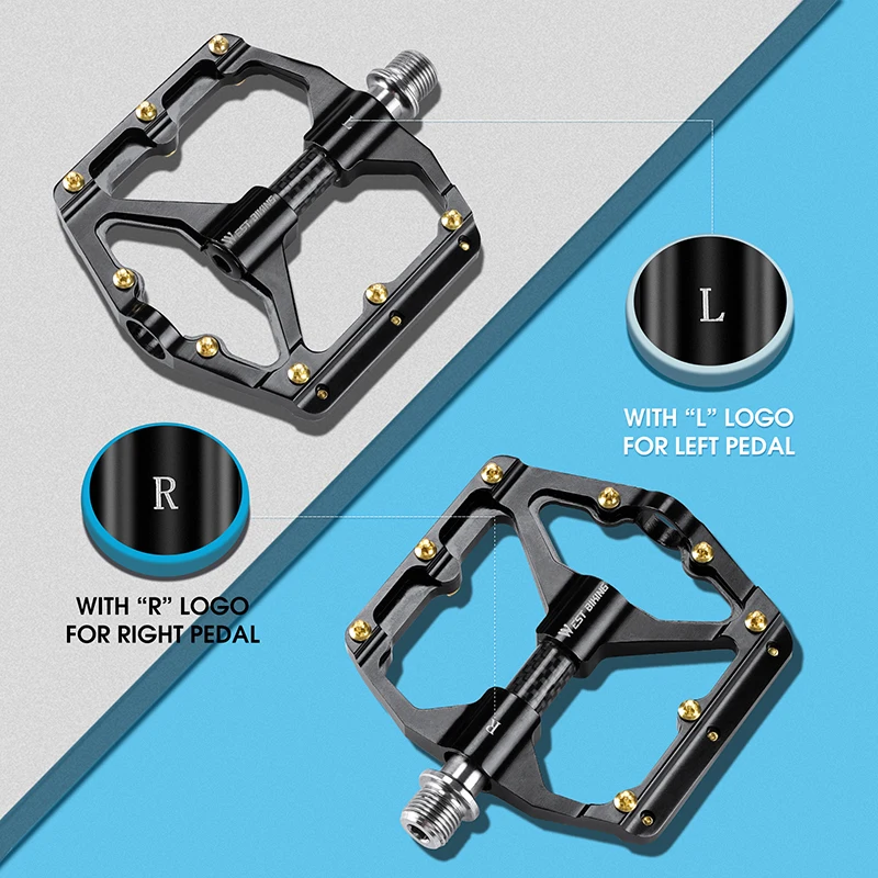 WEST BIKING Ultra-Light Bearing Pedals Durable Efficient