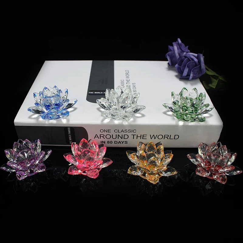 product jy wholesales k9 clear crystal glass candle candlestick holders stick for decor crystal lotus flower candle holder-1