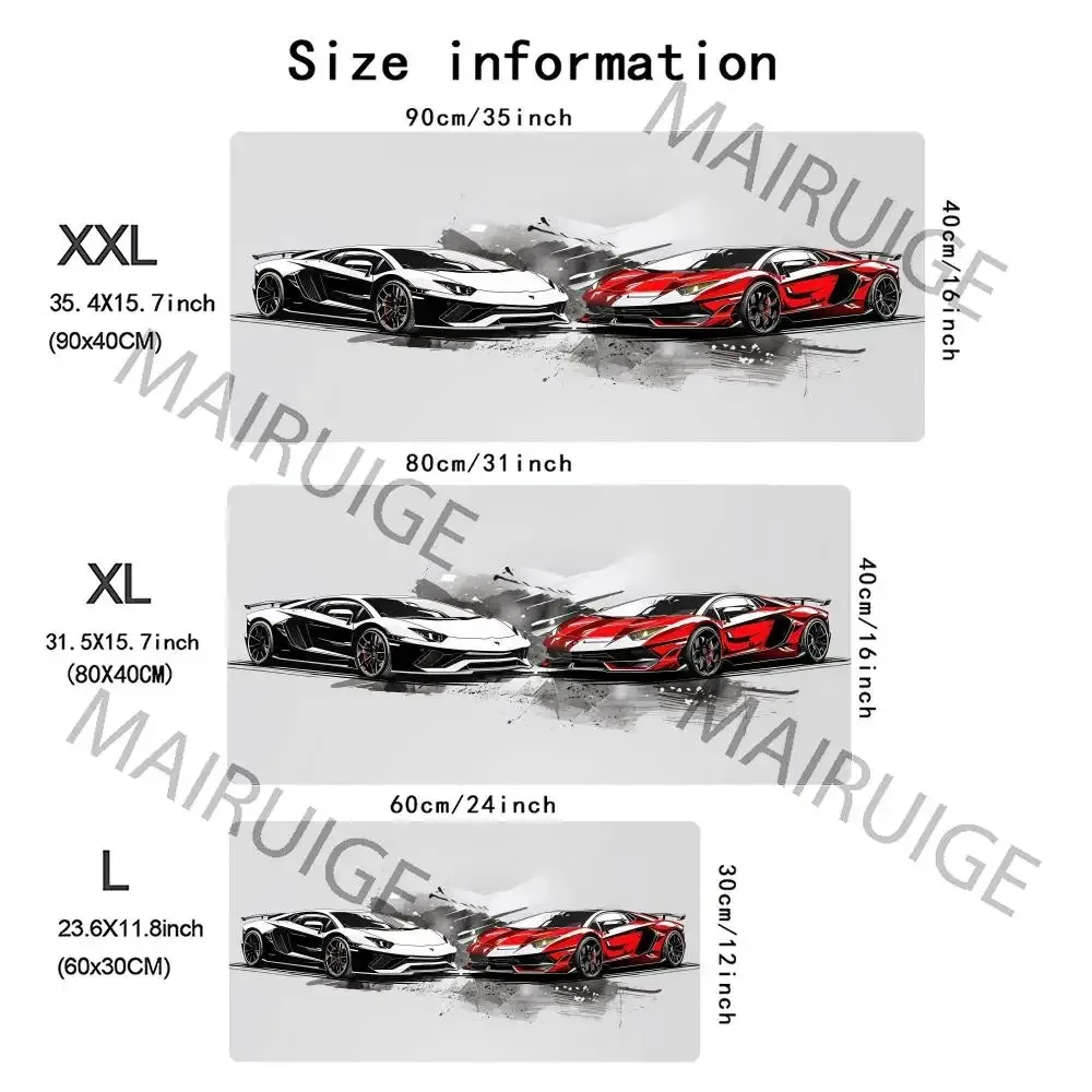 Japanese Painting Style Car Cool Stylish PC Gaming Mouse Pads Gamer Mats Teclado Ergonom aperçu 16