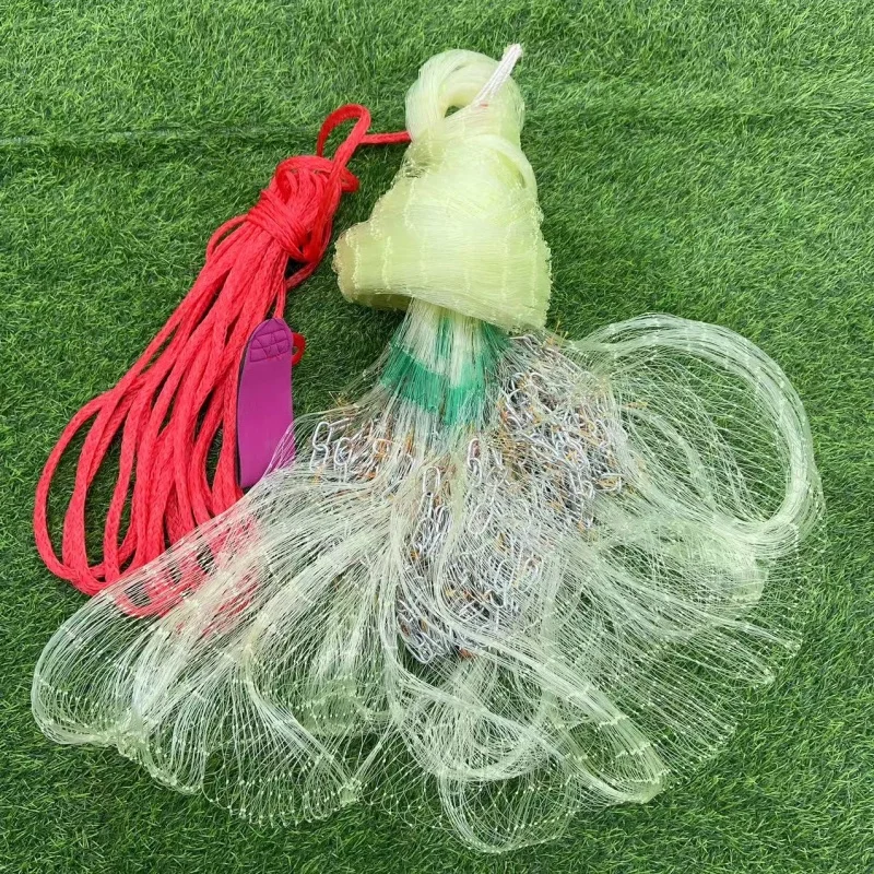 Cast Net 3ft-12ft Radius 3/8 1/4 Inch Mesh Nylon for Freshwater/Saltwater Bait Fish Professional Grade Foldable High Strength Cast Net 3ft-12ft Radius 3/8 1/4 Inch Mesh Nylon for Freshwater/Saltwater Bait Fish Professional Grade Foldable High Strength