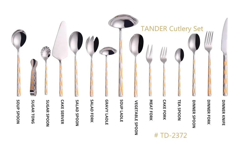 72 Piece Gottinghen Stainless Steel Flatware Gold 86 Pcs Cutlery Set