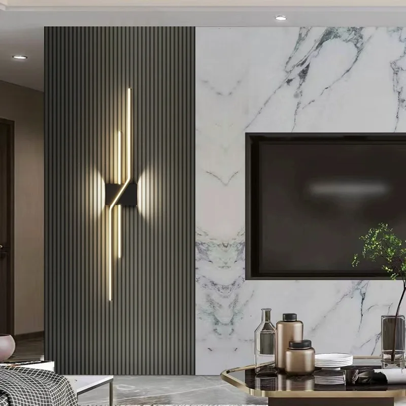 Minimalist Line Nordic Design Creative Decoration Wall Lights Lamp Interior Bedside Colorful Indoor Modern Led Wall Lamps