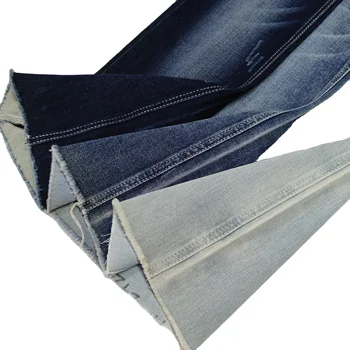dark bule warp indigo weft color customized available jean fabric roll 100% cotton indigo denim fabric wholesale los angeles