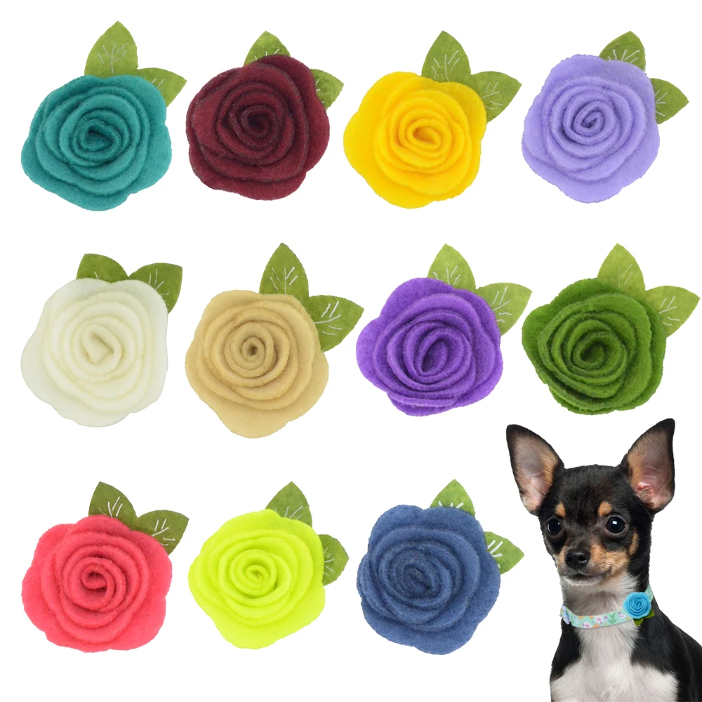 Ошейник для собак, аксессуар с бантом и цветами для щенков, кошек, маленьких и средних собак, на свадьбу, день рождения, для груминга
