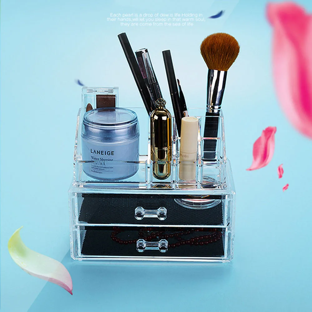 Cross Border Crystal Clear Visibility Multi-Compartment Storage Boxs Accessories Makeup Organizers
