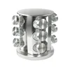 white Round rack with 12pcs jars