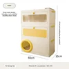 Three layer cat crate yellow