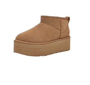 2026 Winter Women's Retro Versatile Casual Thick Bottom Fur One Piece Boots Lightweight Thermal Arch Support Fashionable Snow