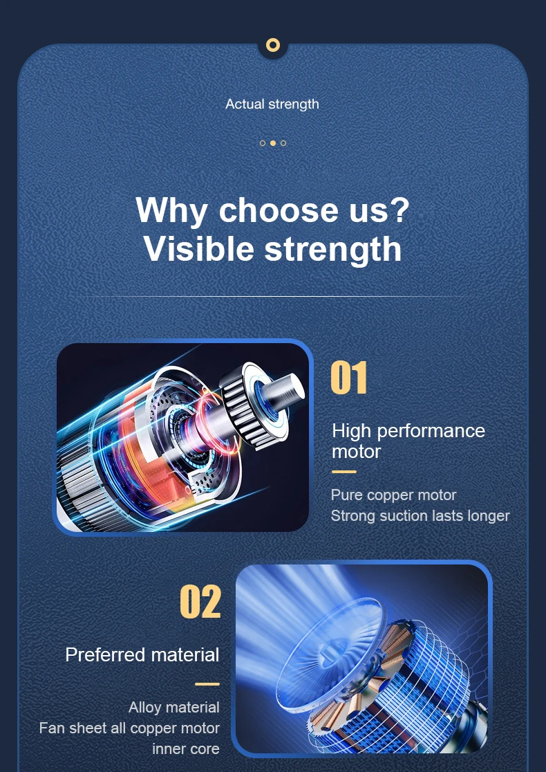 Wireless Car Vacuum Cleaner Usb Charging Portable Handheld Small Strong