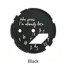 Esfera negra, texto blanco