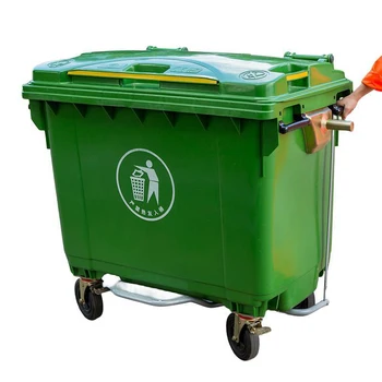 Wholesale 660 Liter Plastic Waste Bins Dustbin EN840 660L Industrial Bin With Foot Pedal