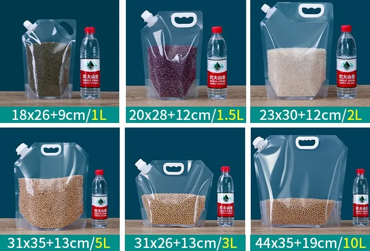 Resealable Rice Bag Manufacturer Transparent Plastic Grain Rice Storage Bag Moisture Proof ...