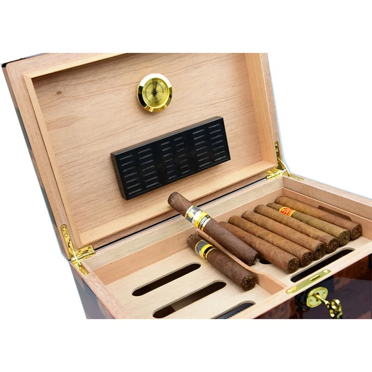 New Arrivals Desktop Chess Inlay High End Luxury Wood Cigar Humidor