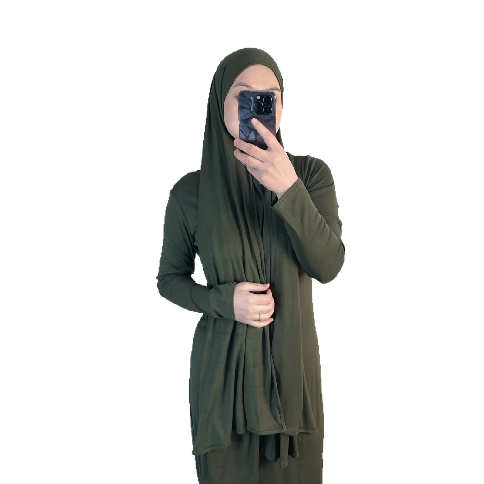 2025 Latest Design Muslim Modest Modal Dress Middle East Egypt Solid Color Gamis Soft Abaya for Women