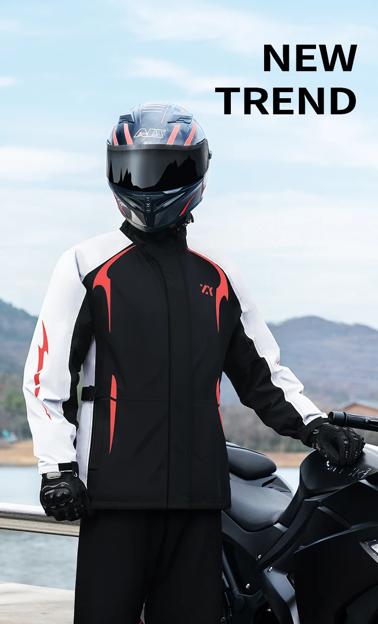 Women's Full Body Windproof rain coat Pants Suit for Motorcycling Fashionable Rain Riding raincoat factory