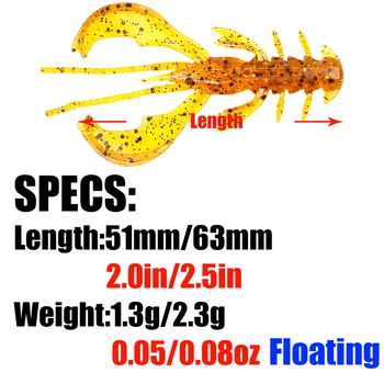For LURE FISHING High Quality Stainless Steel Floating Goose Shrimp Artificial Soft Bait 6-Piece Set – Soft Lure – view 3