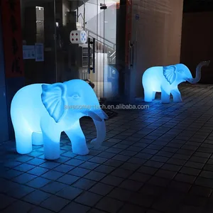 Hot Sale LED Colorful Elephant Lamp Remote Control  Animal Shape Statues for Events