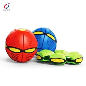 Hot Selling Decompression Bouncing Hover Flat Novelty Magic ufo Flying Vent Ball Interactive Deformation Flying Saucer Ball