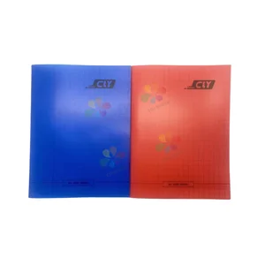 Factory Direct A5 PP Cover Exercise Book Saddle Stitched with Two-Color French Ruled 96 192 Pages OEM Custom Printed Notebook