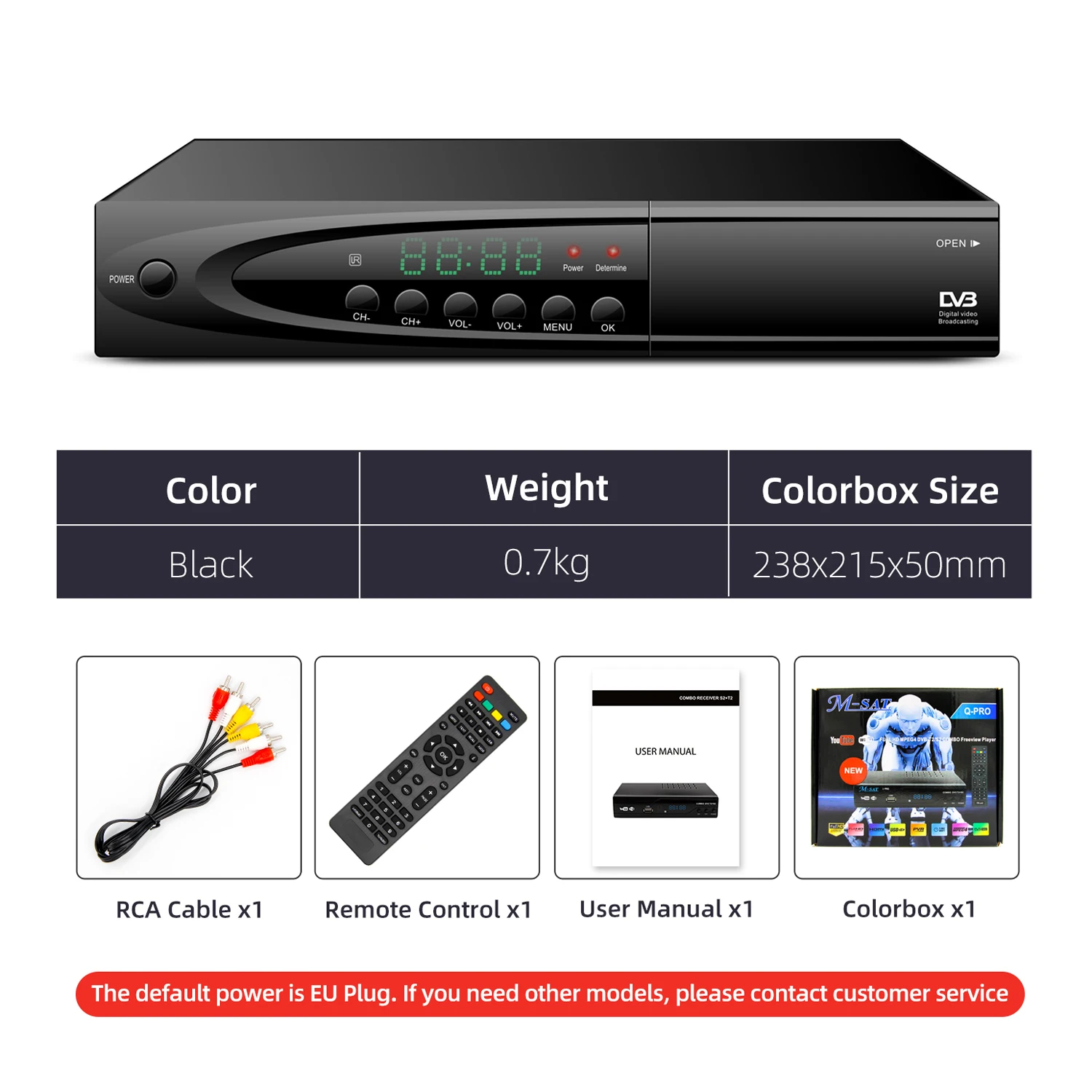 Satellite TV Receiver PowerVu IKS Bisskey DVB-T2 DVB-S2 Digital Terrestrial Combo H.264 Fully HD 1080P DVB-C Tuner Decoder