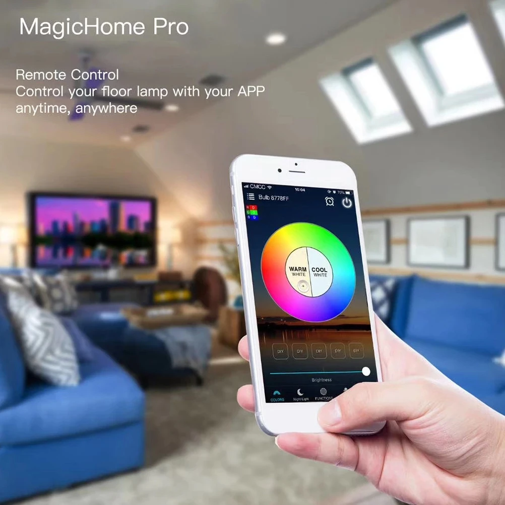 24 Вт умная Напольная Лампа Wifi светодио дный цветной RGB напольный светильник с регулируемой яркостью торшер лампа голосовым управлением для вечерние гостиной