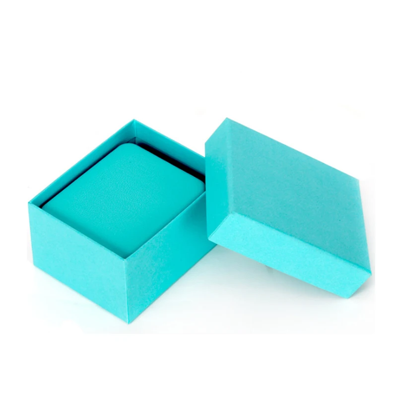 
 Модная Голубая Подарочная коробка от тиффани на заказ, упаковочная коробка для колец и обручальных колец, ювелирных изделий для женщин и девочек, коробка для ожерелья в наличии  