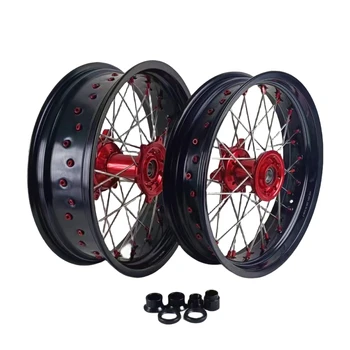 Hot Selling Supermoto Motorcycle Spoke Rims Wheels sets for KTM 17 Inch