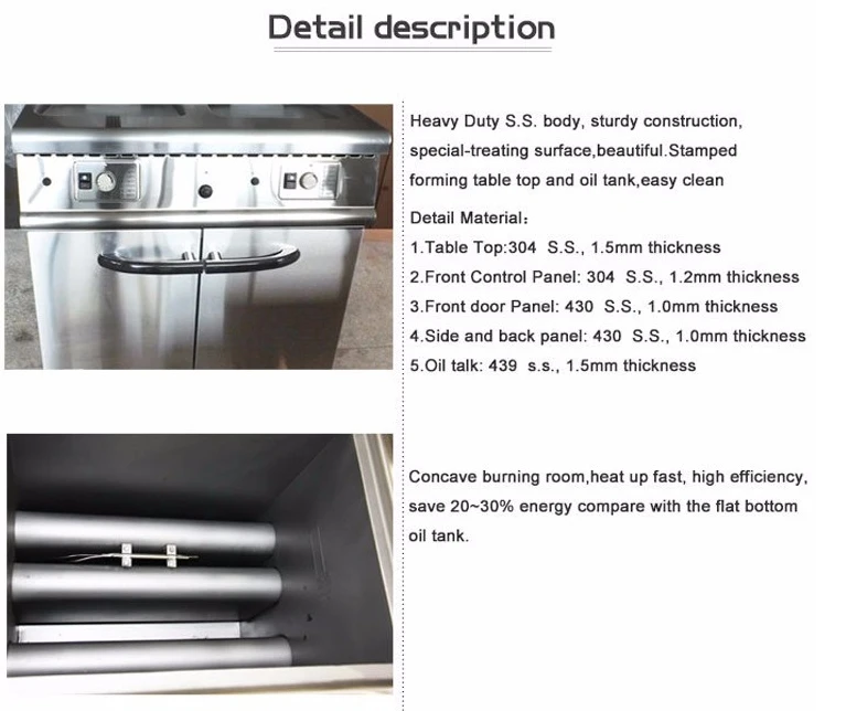 Stainless Steel 2 Tanks 2 Basket LPG/NG Deep Fryer Gas With Thermostat Control 40L Double  Heavy Duty supplier