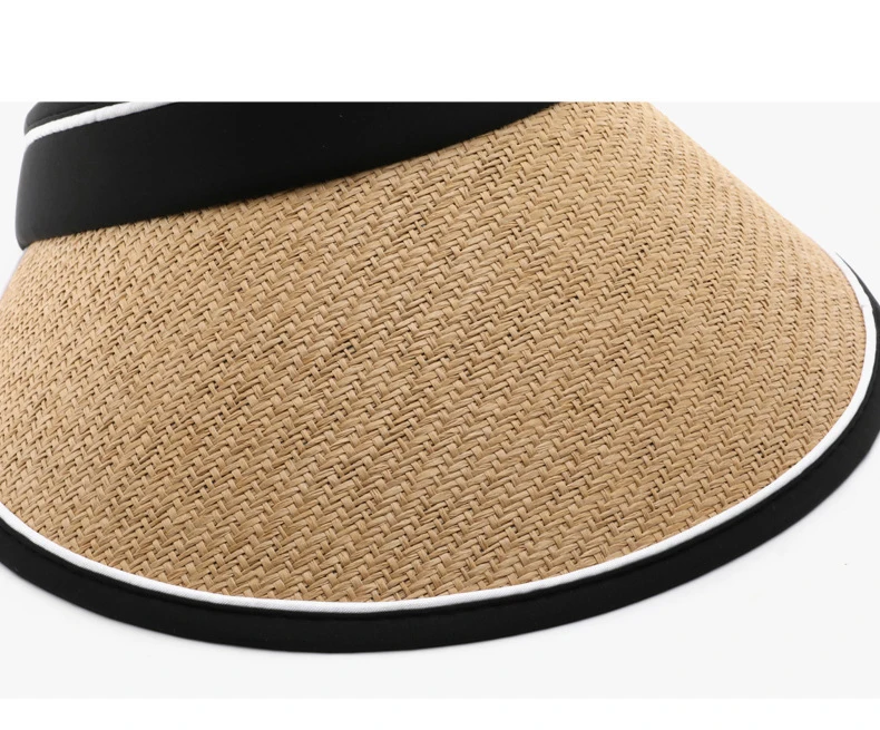 Summer Anti-UV Straw Baseball Cap Fashion Sports Running Sunscreen Sunshade Sun Hat Straw Visor Hat