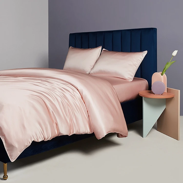 Custom Embroidery Logo Luxury Silk Pillow Case And Eye Mask Gift Set 100 Pure Mulberry Silk