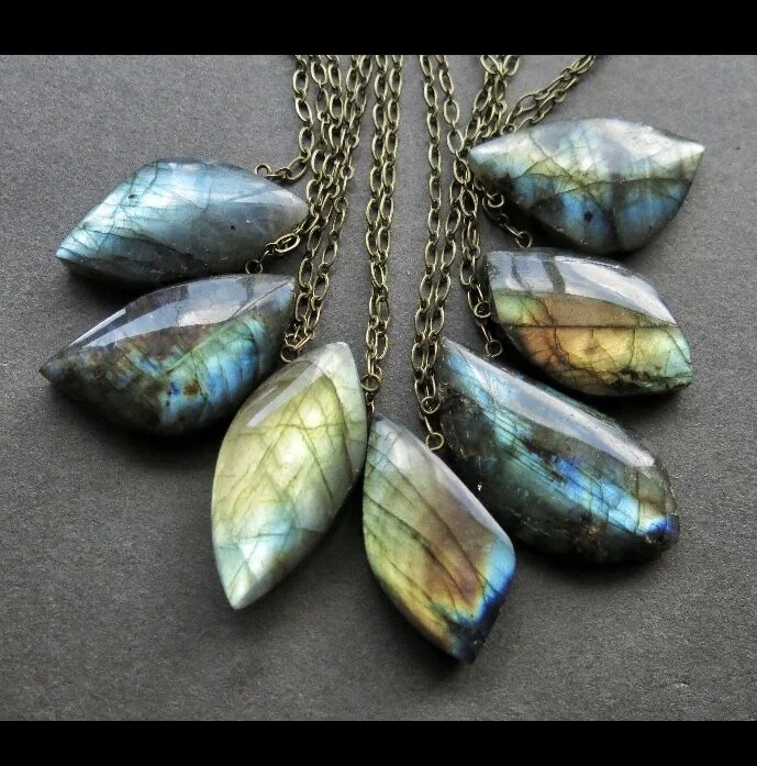 LS-A269 Новое поступление! Подвеска из натурального камня лабрадорита, ожерелье-цепочка из камня с античным бронзовым покрытием, оптовая продажа 2020