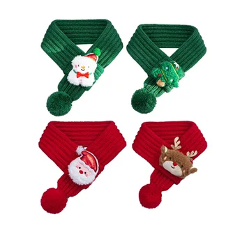 2025 Cotton Christmas Pet Suit with Pearl Scarf Embroidery Solid Pattern Winter Cat Puppy Elk Snowman Old Man Pentagram Design