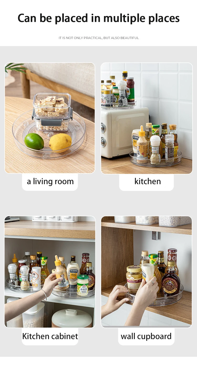 Spice Rack Organizer Spices Condiments Seasoning Holder Jar Cans Plate Tray Shelves Fridge Kitchen Accessories Storage Organizer details