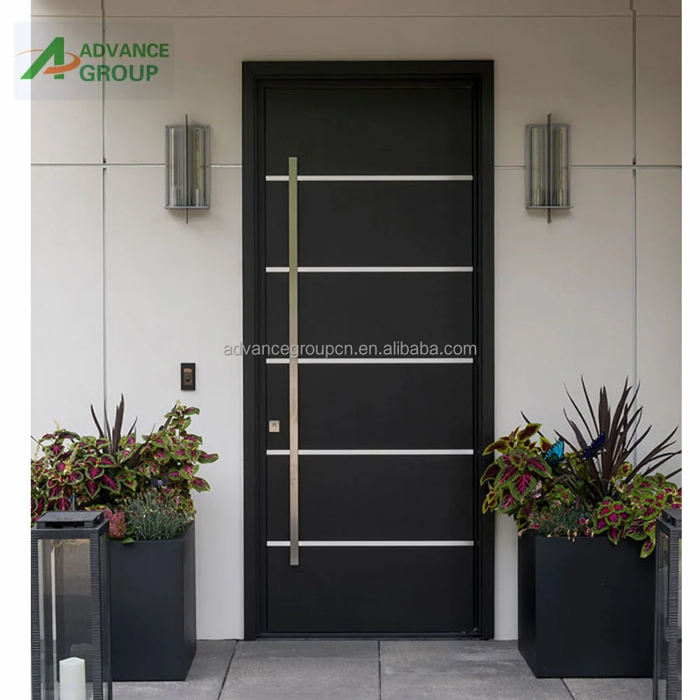 Customized 2024 Modern Metal Aluminum Pivot Front Entry Stainless Steel   H8fe85084849242fdb558e63a50063551X 