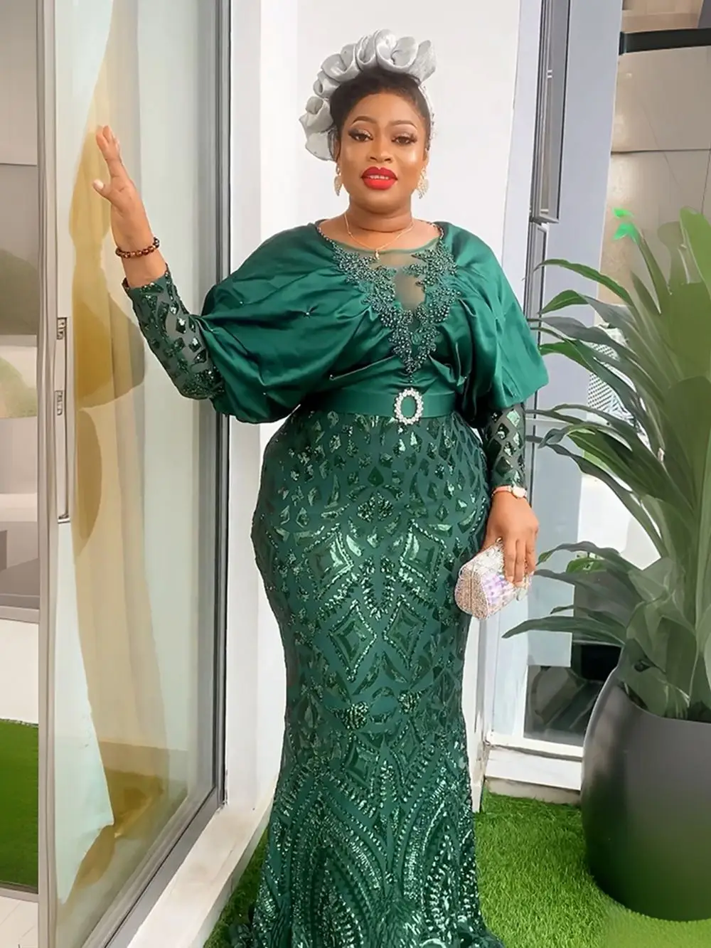 Latest Design Plus Large Size XXXL Africa Women's Mesh Lace Ruffle Long  Sleeve Dress Ladies Casual Dress Elegant Dress