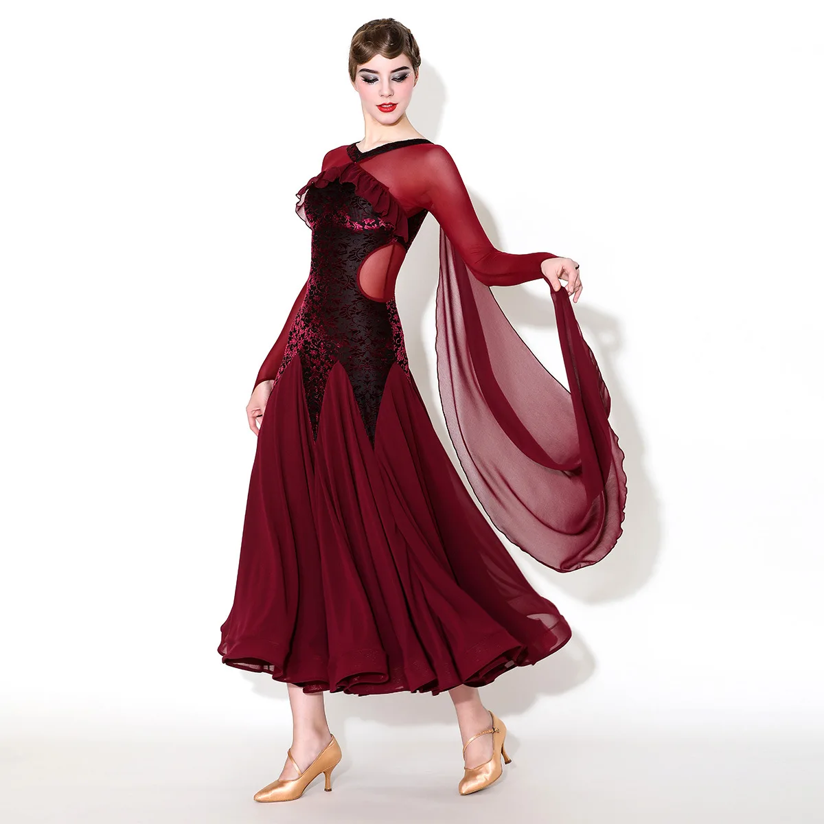 High Quality Women Ladies Practice Wear Red Ballroom Dance Dresses|  Alibaba.com