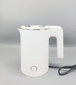 Factory Price 1500W Retro Style Electric Kettle 1L Stainless Steel RED Temperature Display 360 Rotation Boil Dry Protection