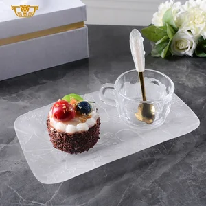 Serving Coffee Shop Trays Rectangle Household Restaurant Dessert Plate Elegant Wholesale