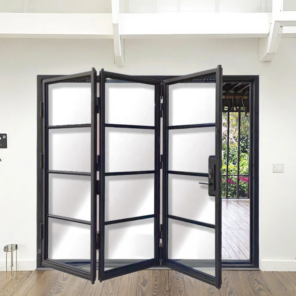 Modern Customized Iron Folding Door with Lattice Design for Entry & Living Room-Elegant Gates Product supplier