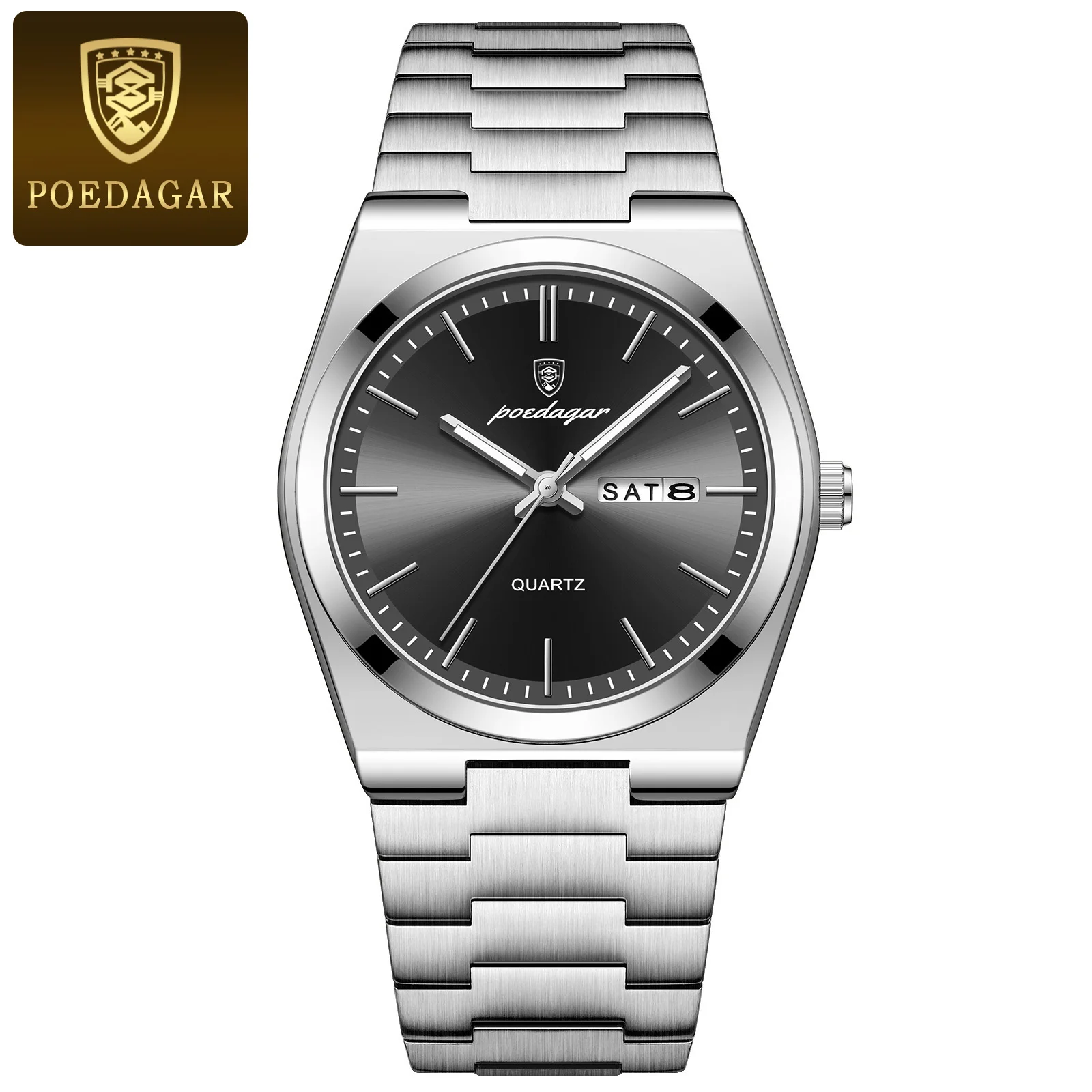 POEDAGAR 930 Hot Sell China Man Quartz Watch Excel Stainless Steel Band Waterproof Date aperçu 8