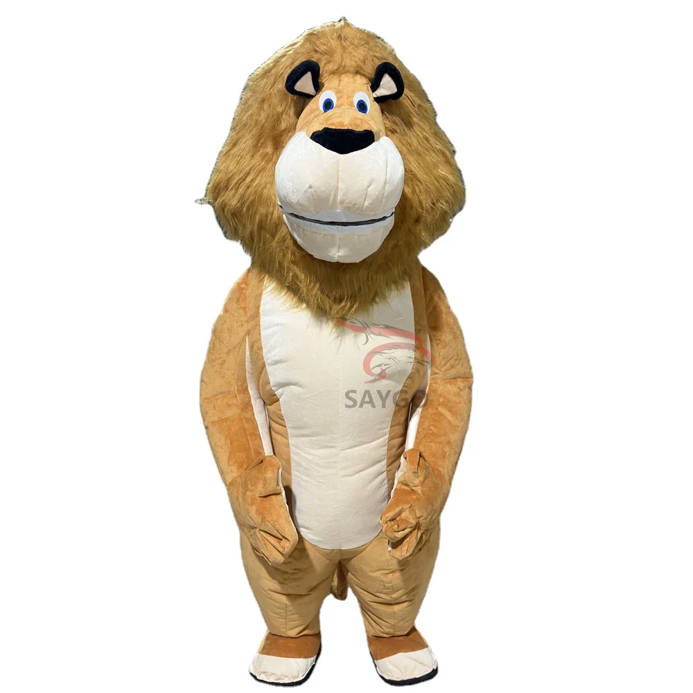 Saygo Wholesale Mascot Costumes Cartoon Promotion Inflatable Dragon Lion Tiger Teddy Bear Monkey Panda Mascot Costumes for Party
