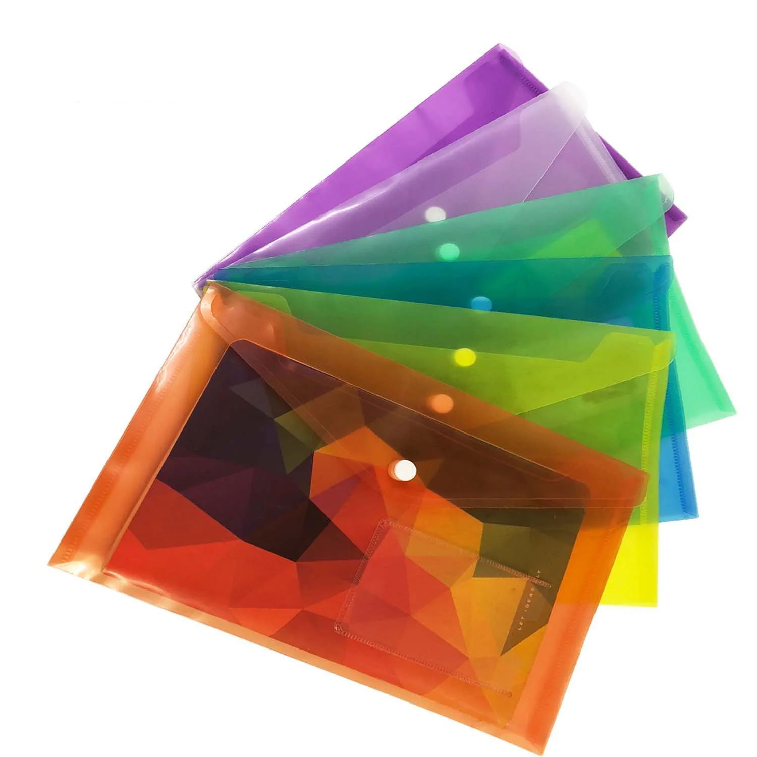 A4 Clear Plastic Envelopes With Snap Button Document Plastic File Folders Letter Poly A6 Envelopes Plastic With Label Pocket