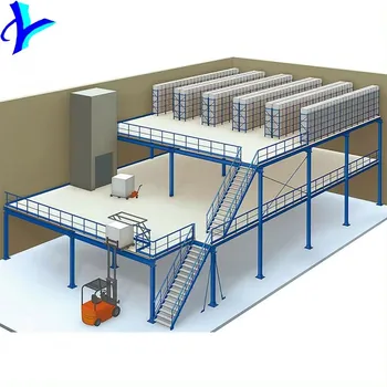 Size Customized Powder Coating Heavy Duty Steel Platform For Warehouse Storage