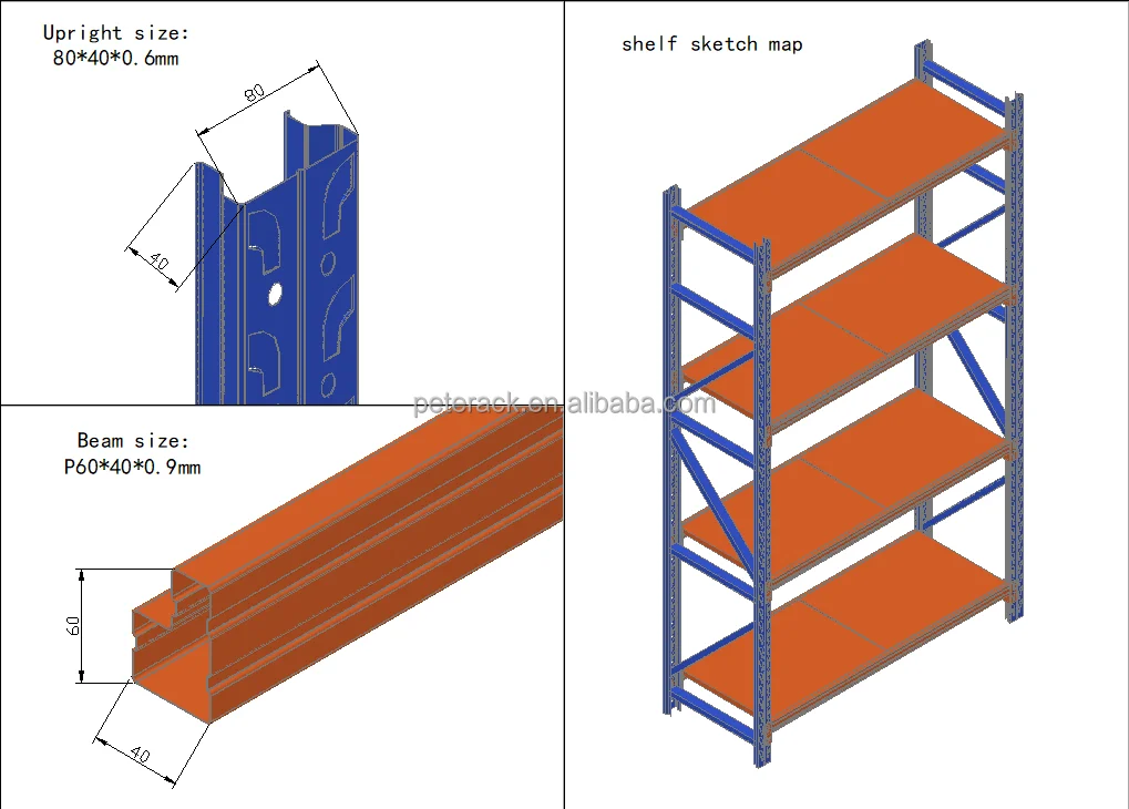 300kg Boltless Medium Duty Racking System for Garage Displays