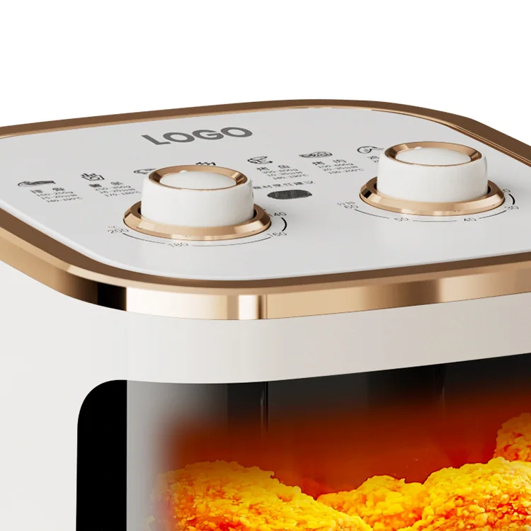 Household Multi-function 6L Mechanical Touchscreen Knob Visual Smart air Fryer